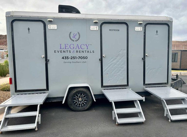 3 Stall Porta Potty Deluxe Bathroom Trailer