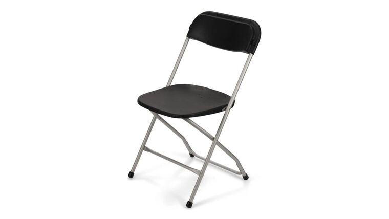 Black Aluminum Plastic Folding Chair